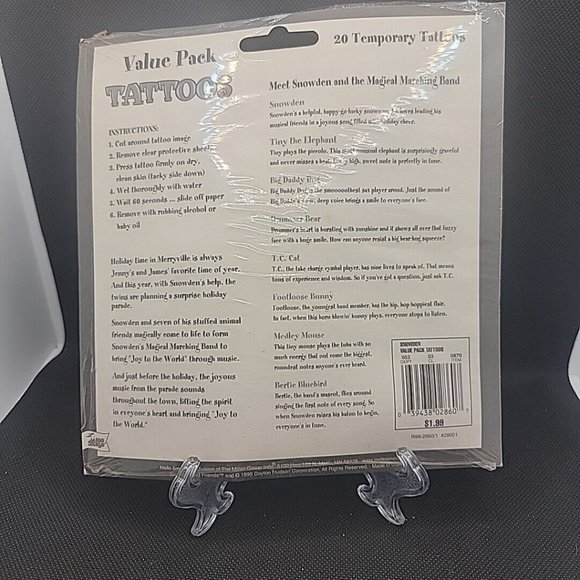 Snowden and Friends 20 Temporary Tattoos - Picture 2 of 2